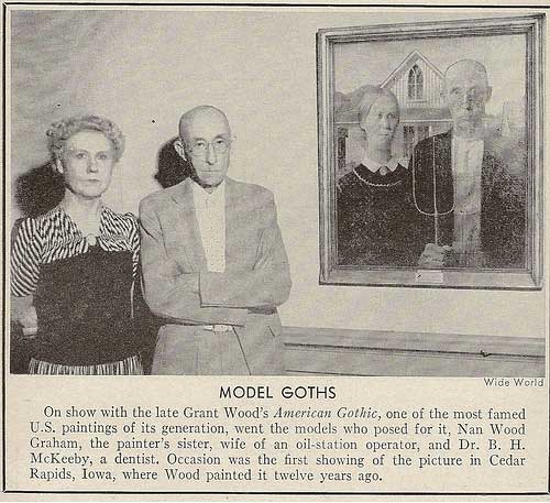 actual models from american gothic painting